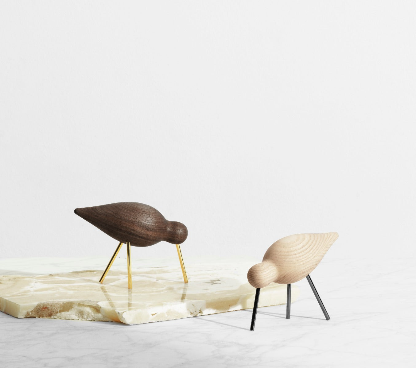 Normann Copenhagen Shorebird, natur med sorte ben - lille - Bahne